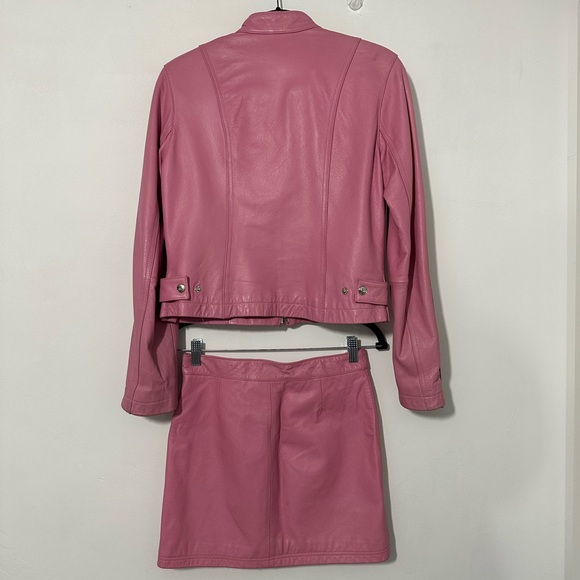 Pink Wilsons Leather Jacket and Skirt Set - Picture 4 of 11